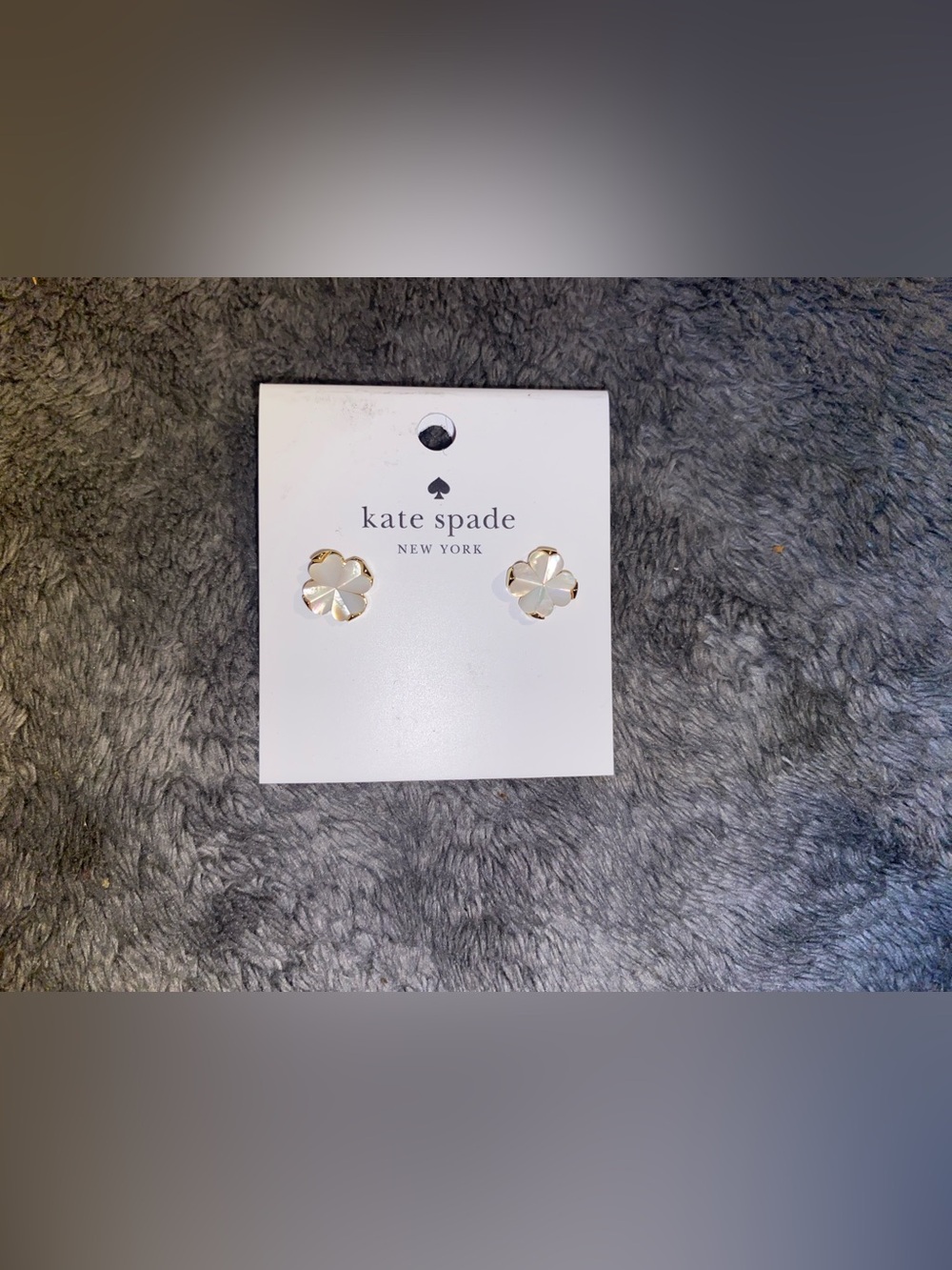 BNWT Kate Spade NY Spade Flower w/Mother-of-Pearl Stud Earrings $68